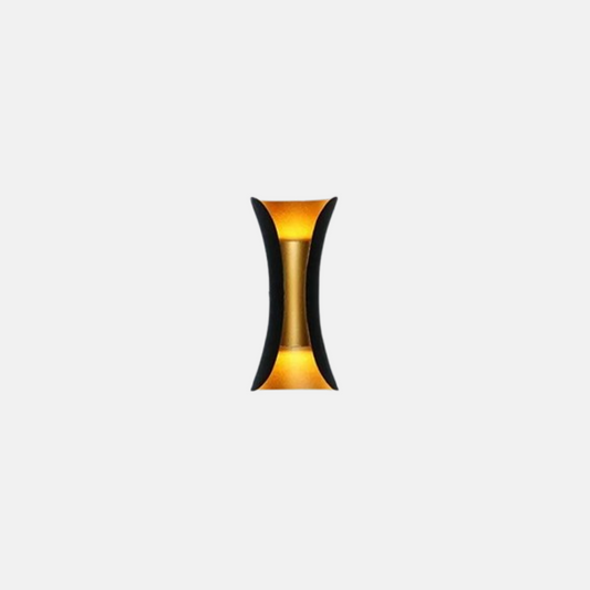 Modern Wandlampe LED Gebogene Metall Schwarz/Gold Garten/Flur