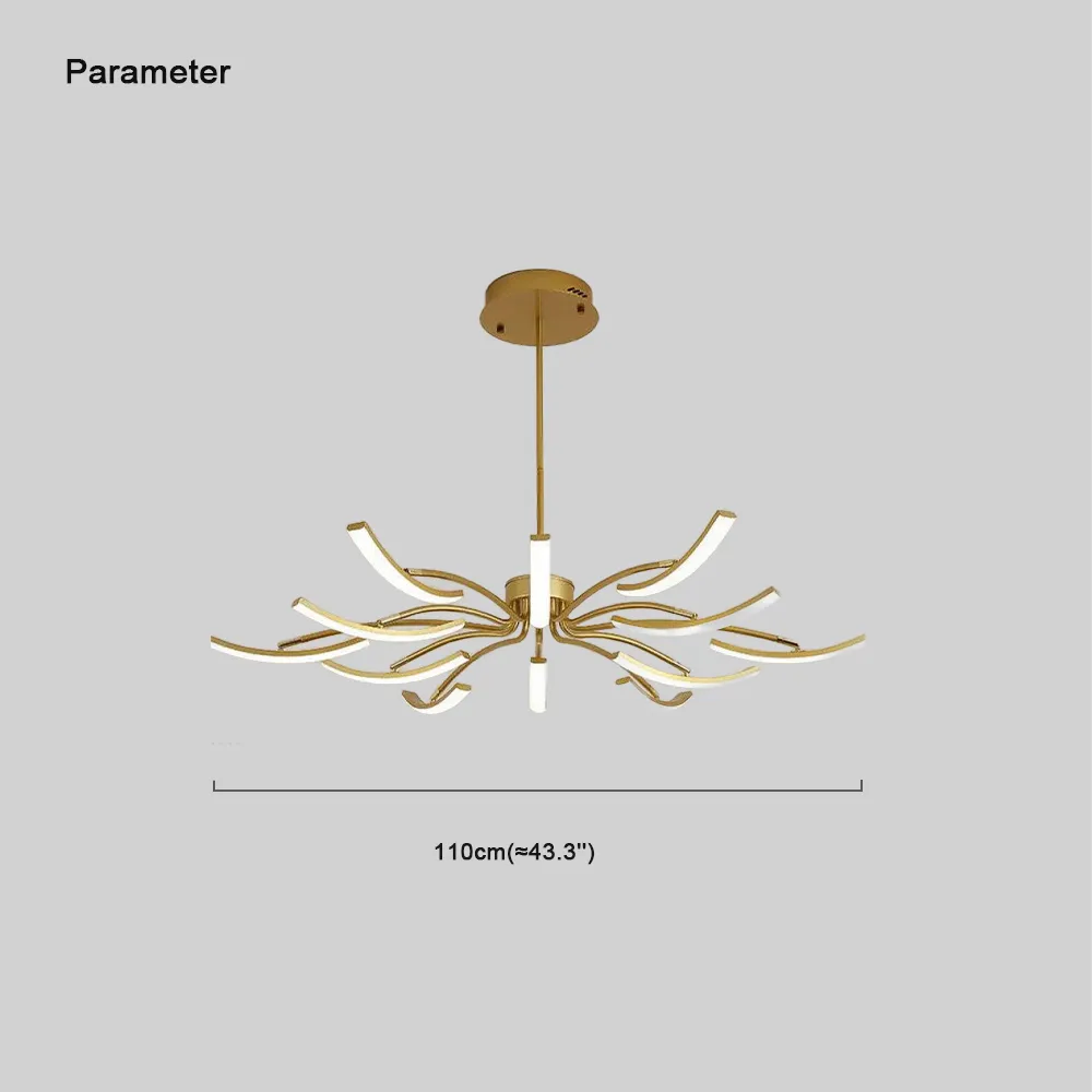 Nordic Pendelleuchte Metall Gold Wohnzimmer