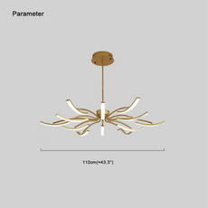 Nordic Pendelleuchte Metall Gold Wohnzimmer