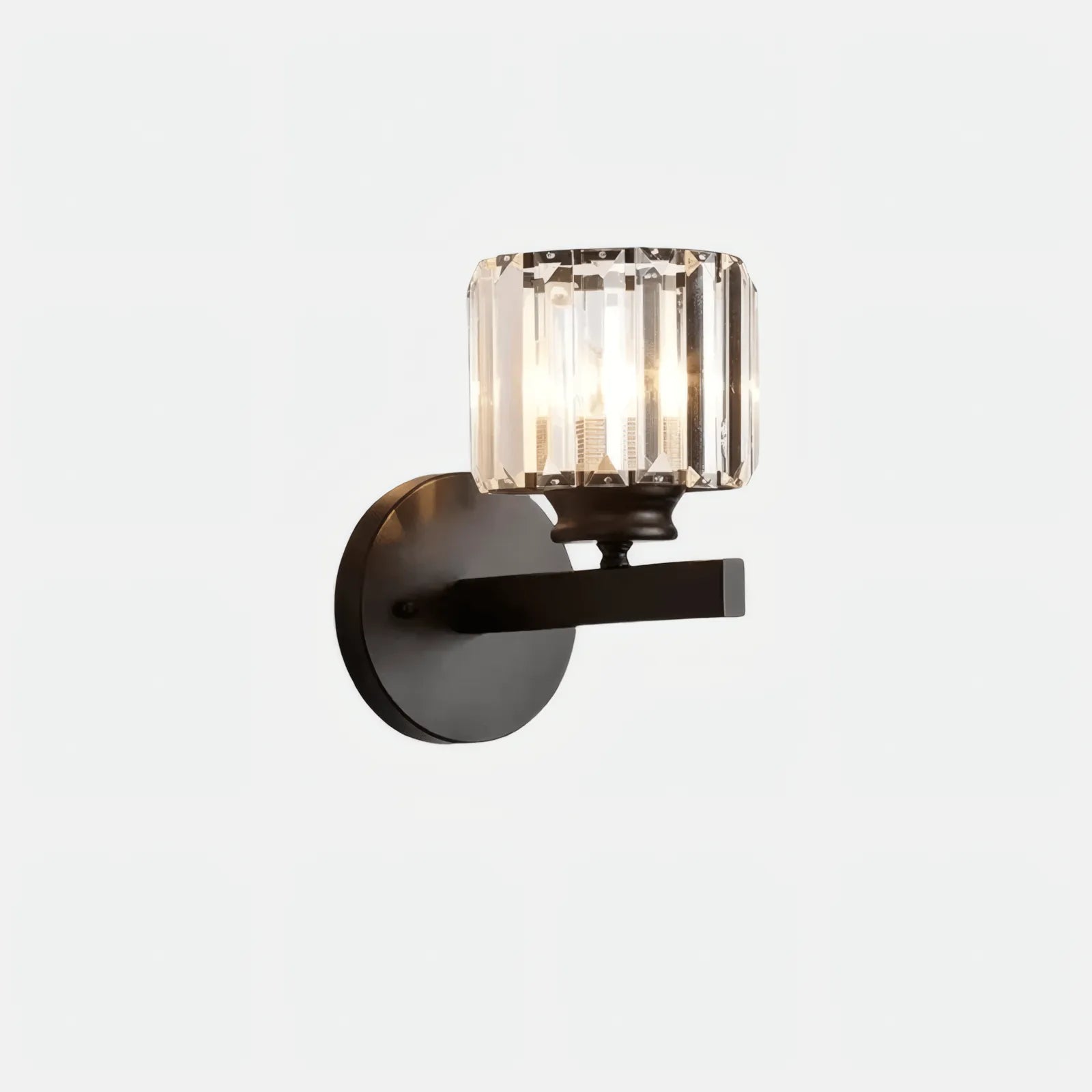 Art Deco Wandlampe Kristall Schwarz Schlafzimmer