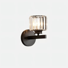 Art Deco Wandlampe Kristall Schwarz Schlafzimmer