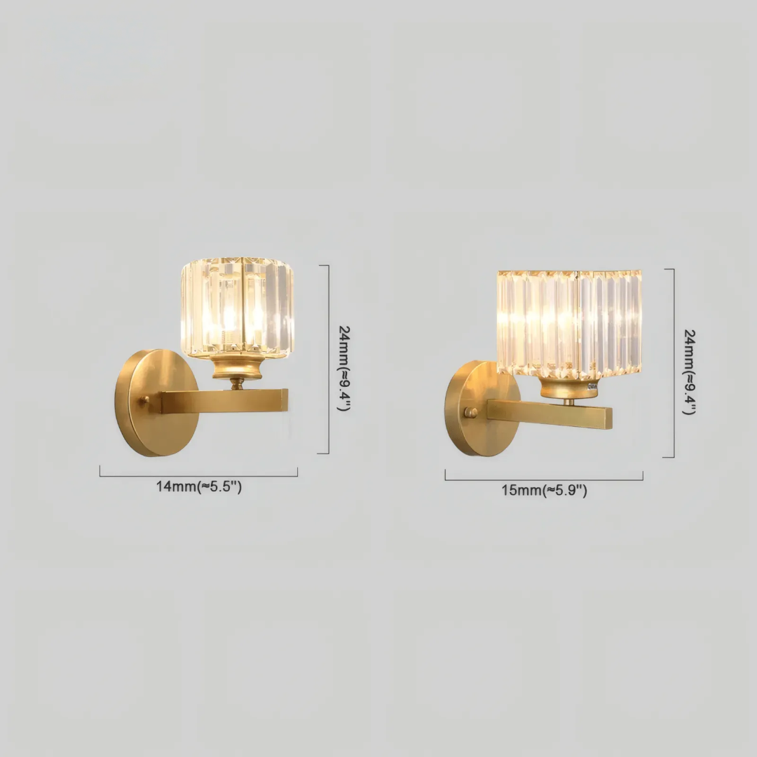 Art Deco Wandlampe Kristall Schwarz Schlafzimmer