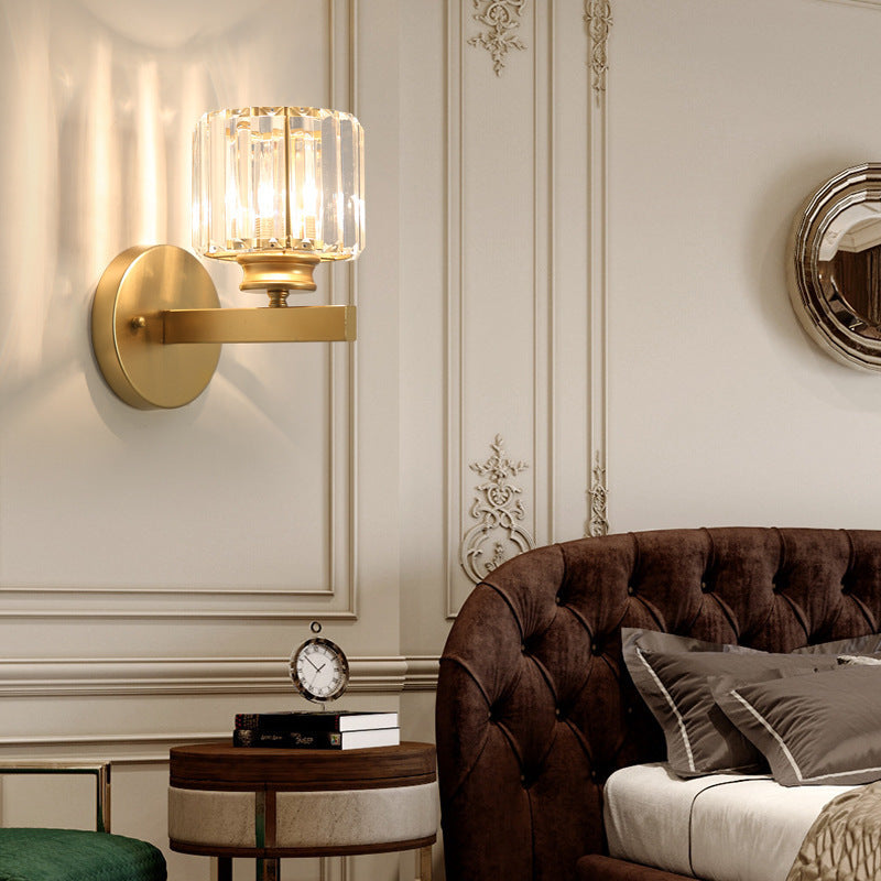 Art Deco Wandlampe Kristall Schwarz Schlafzimmer