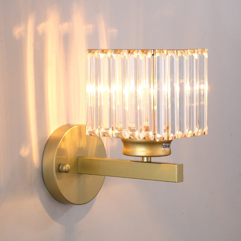 Art Deco Wandlampe Kristall Schwarz Schlafzimmer