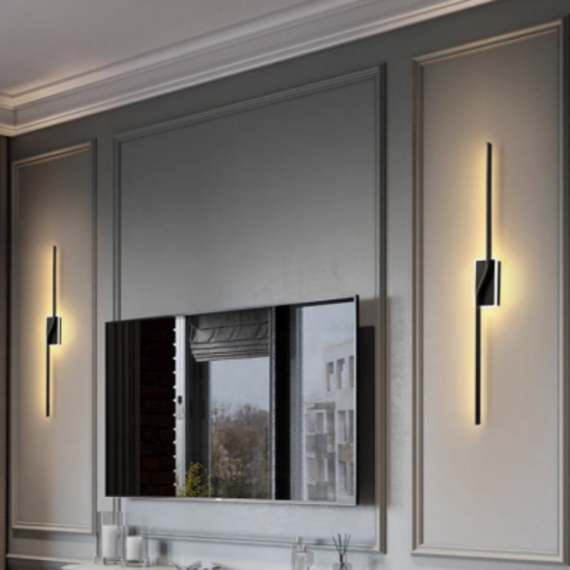 Nordic Wandlampe Metall Schwarz Gold Wohnzimmer