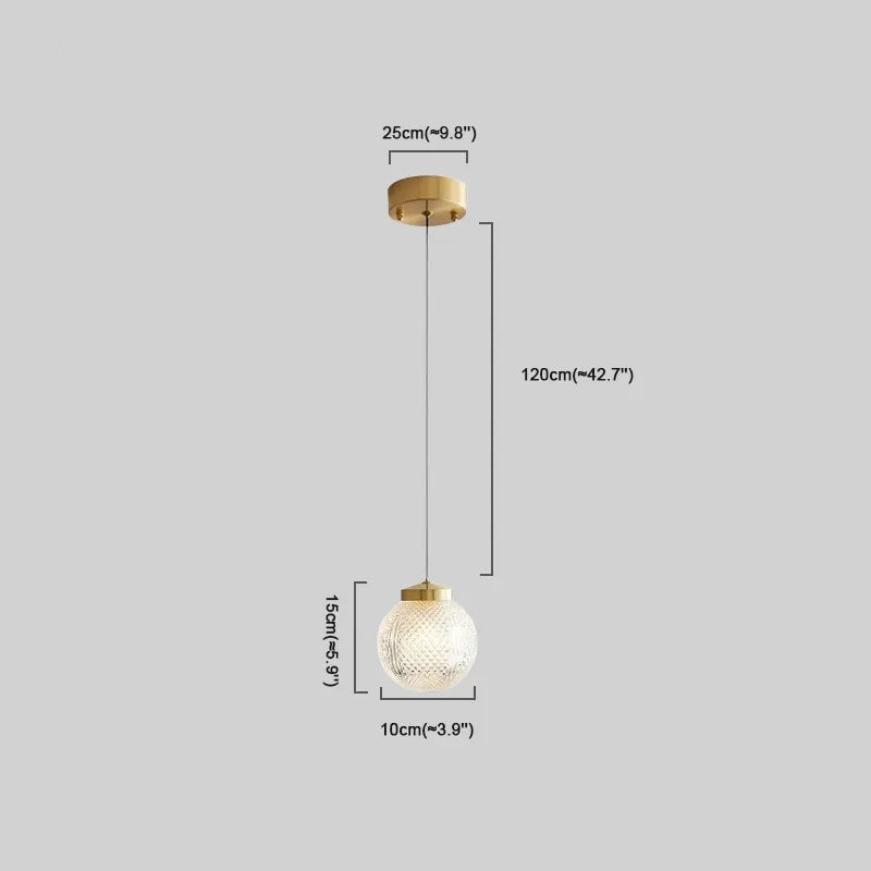 Nordic Pendelleuchte Metall Gold Schlafzimmer