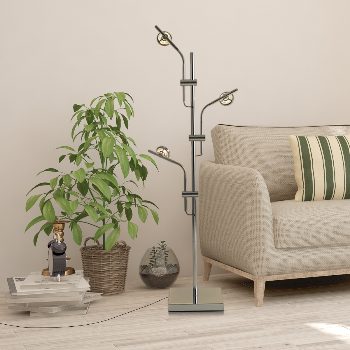 LED Stehleuchte eignet sich für das Wohnzimmer