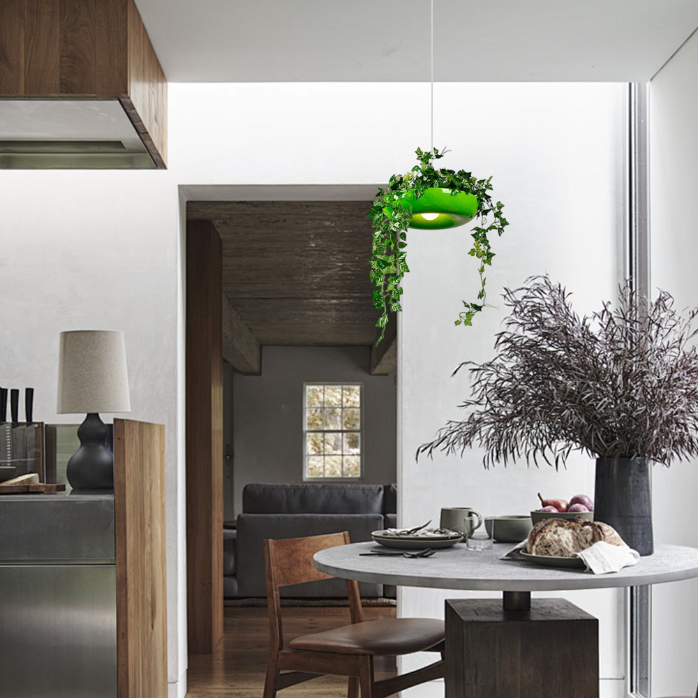 Modern Pendelleuchte LED Metall Rund Grün - harmonische Verbindung zwischen Licht und Natur