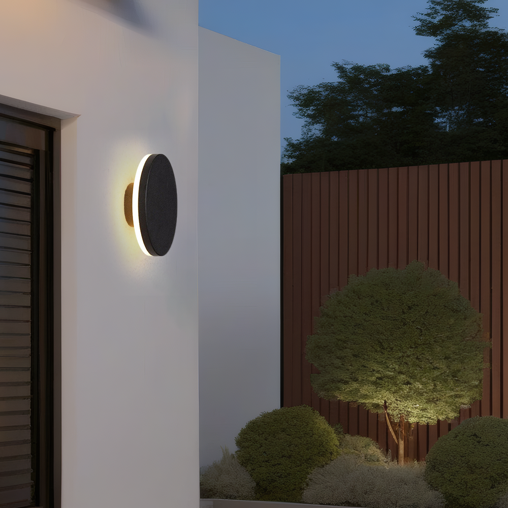 Moderne Außenwandleuchte LED  Metall Weiß/Schwarz Rund/Quadrat Garten