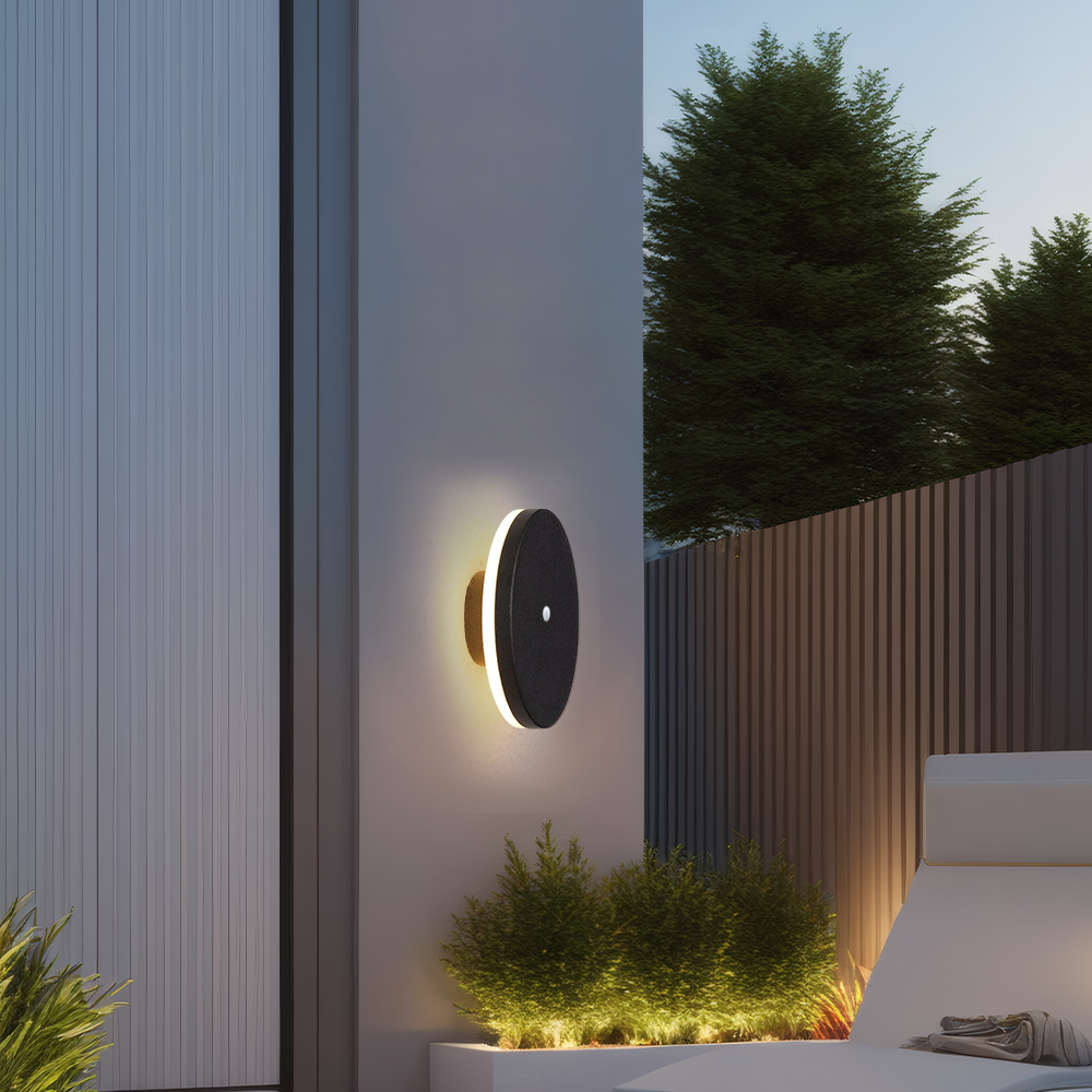 Moderne Außenwandleuchte LED  Metall Weiß/Schwarz Rund/Quadrat Garten