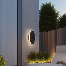 Moderne Außenwandleuchte LED  Metall Weiß/Schwarz Rund/Quadrat Garten