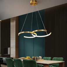 Nordic Pendelleuchte Kieselgel Gold Wohnzimmer
