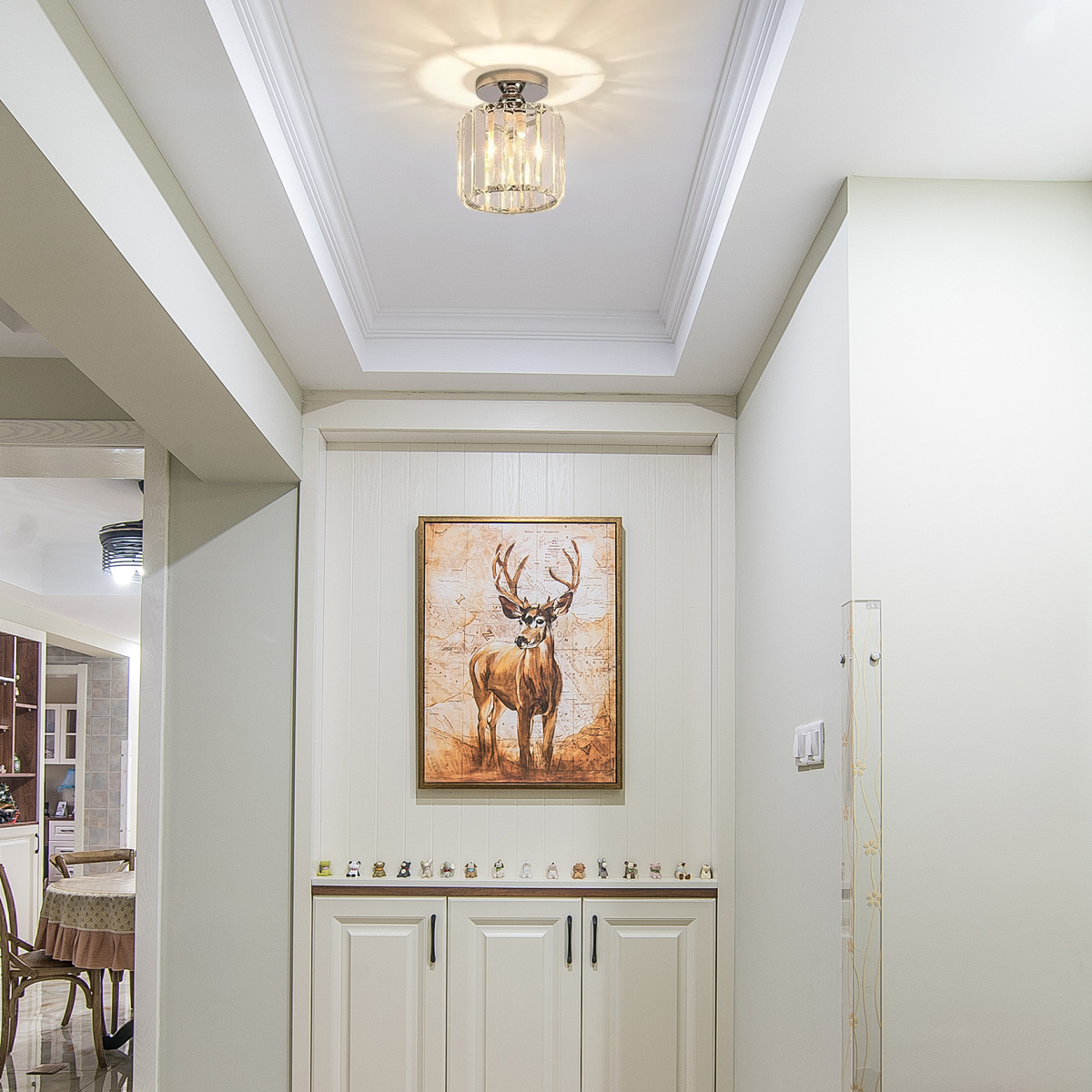 LED Silber Deckenleuchte eignet sich für den Flur