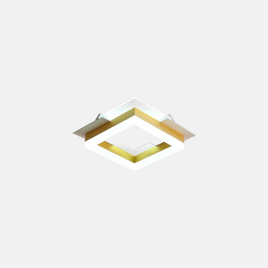 Modern Deckenleuchte LED Ring/Quadratisch Gold Schlafzimmer