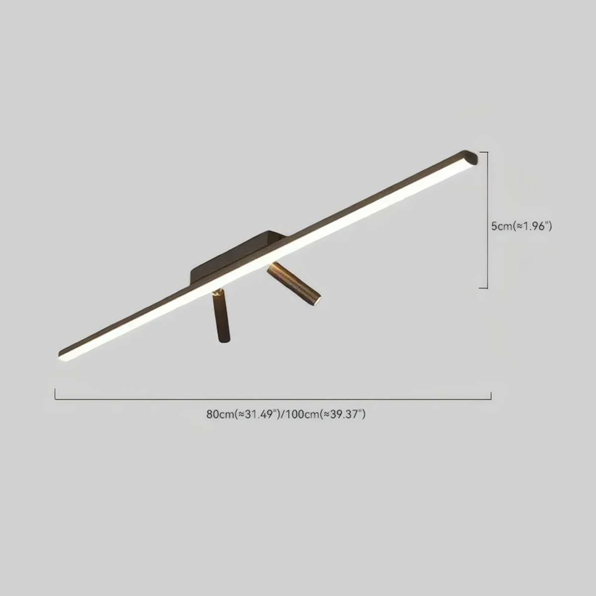 Minimalistisch Deckenleuchte LED Linear Schwarz Metall Badezimmer/Schlafzimmer
