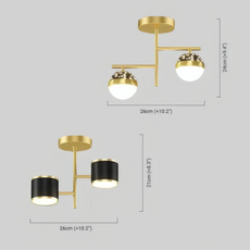Moderne Deckenleuchte LED Metall Gold Wohnzimmer