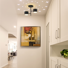 Moderne Deckenleuchte LED Metall Gold Wohnzimmer