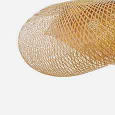 Moderne Pendelleuchte LED Rattan Holz Wohn/Esszimmer