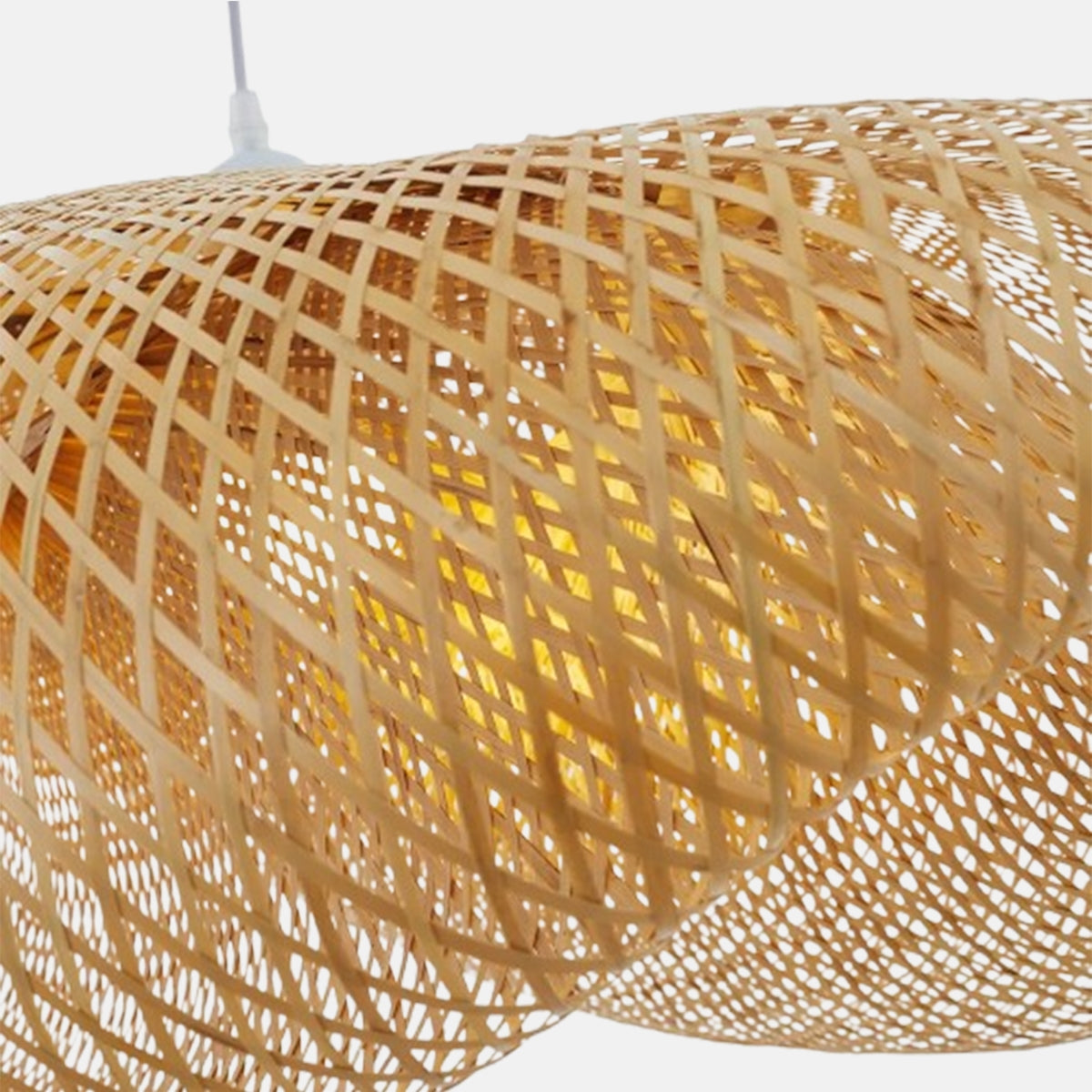 Moderne Pendelleuchte LED Rattan Holz Wohn/Esszimmer