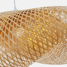 Moderne Pendelleuchte LED Rattan Holz Wohn/Esszimmer