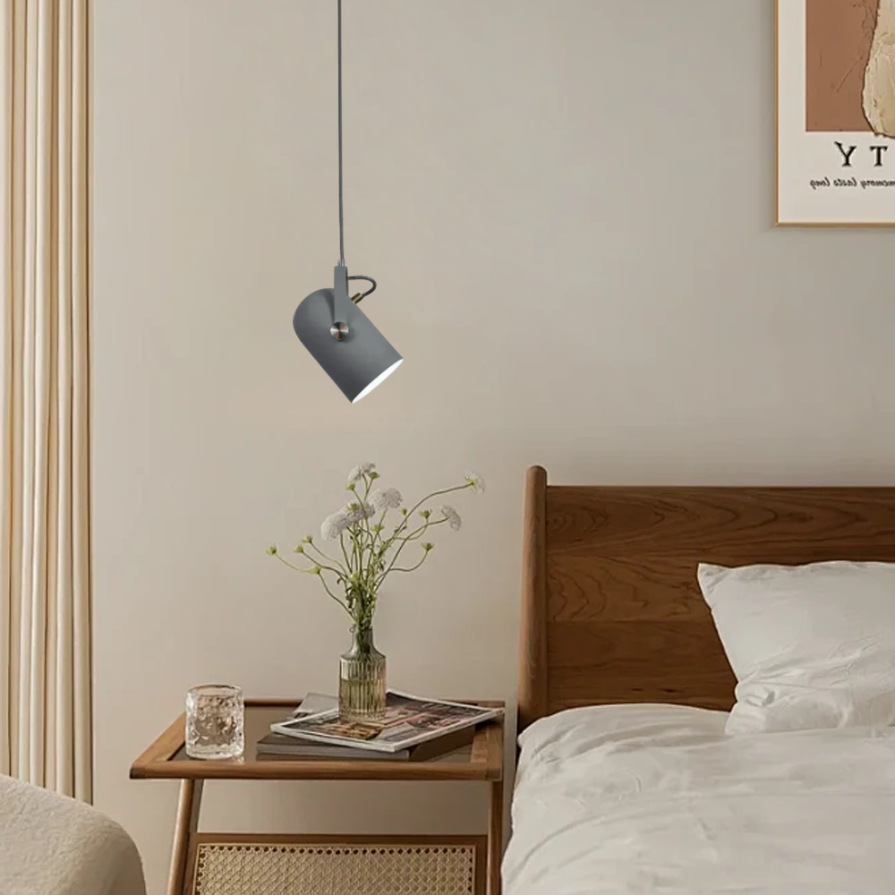 LED-Hängeleuchte im nordischen Design, ideal als zentrale Beleuchtung im Schlafzimmer