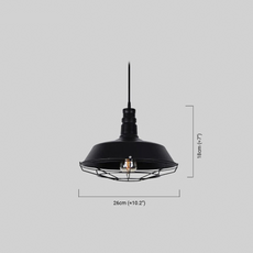 Vintage Pendelleuchte Schwarz/Rost Metall Laterne Esszimmer