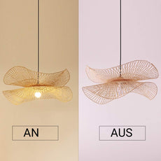 Vintage LED-Pendelleuchte - Vergleich von ein- und ausgeschaltetem Zustand