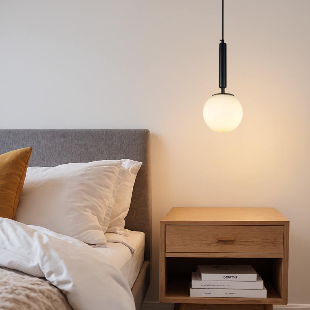 Modern Pendelleuchte Metall/Glas Schwarz Esszimmer