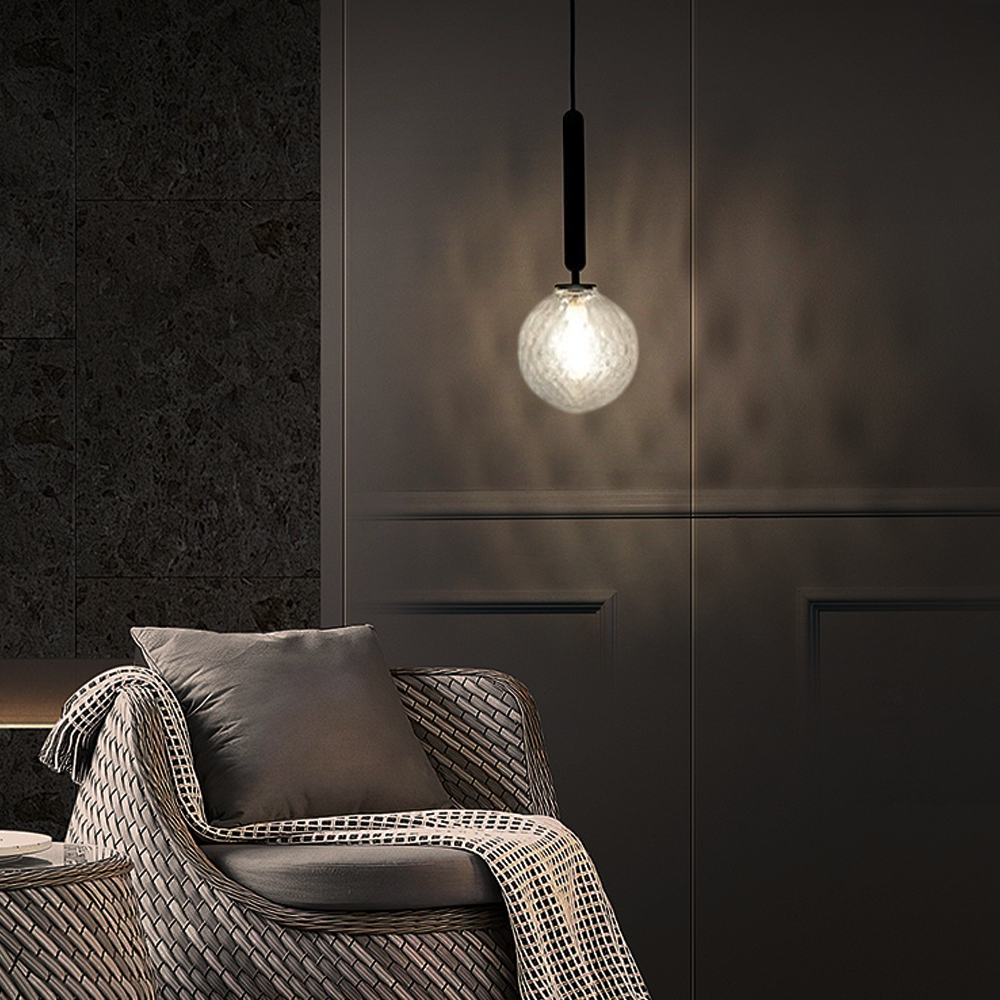 Modern Pendelleuchte Metall/Glas Schwarz Esszimmer
