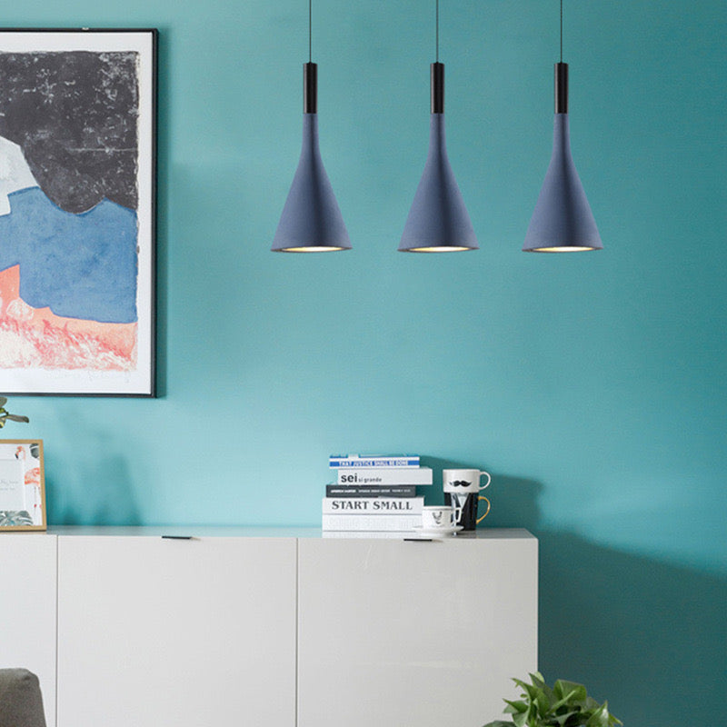 Morandi Pendelleuchte LED Metall Dreieckig Küche