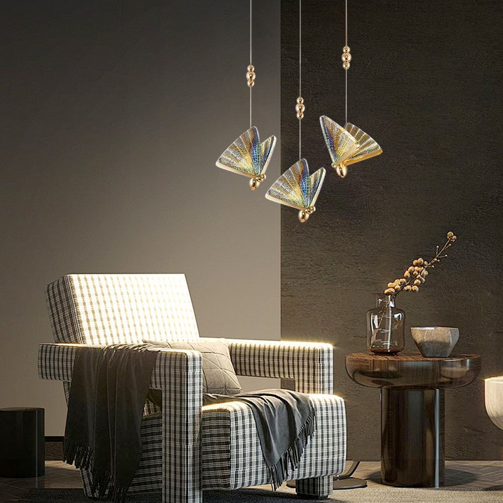 Modern Pendelleuchte Metall Acryl Weiß Schlafzimmer