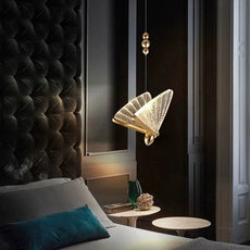 Modern Pendelleuchte Metall Acryl Weiß Schlafzimmer