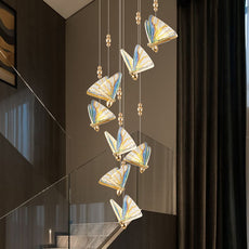 Modern Pendelleuchte Metall Acryl Weiß Schlafzimmer