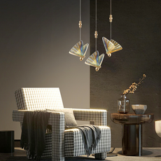 Modern Pendelleuchte Metall Acryl Weiß Schlafzimmer