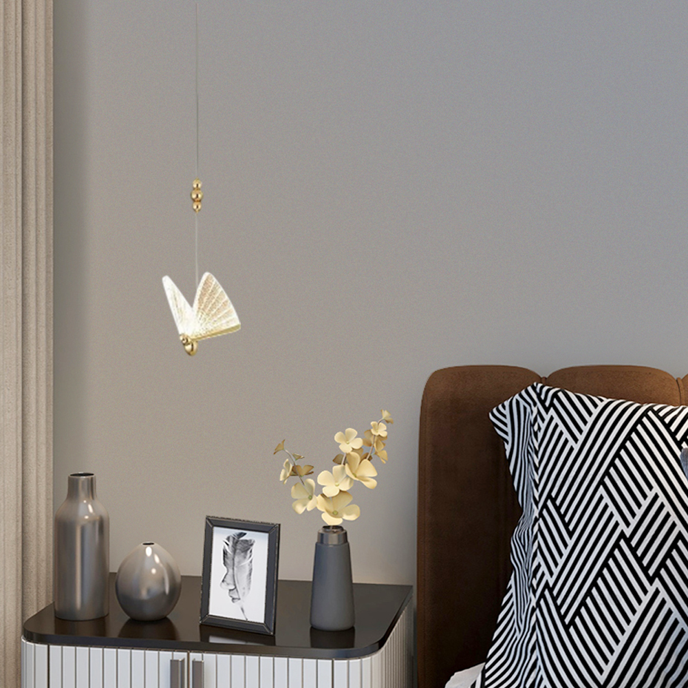 Modern Pendelleuchte Metall Acryl Weiß Schlafzimmer
