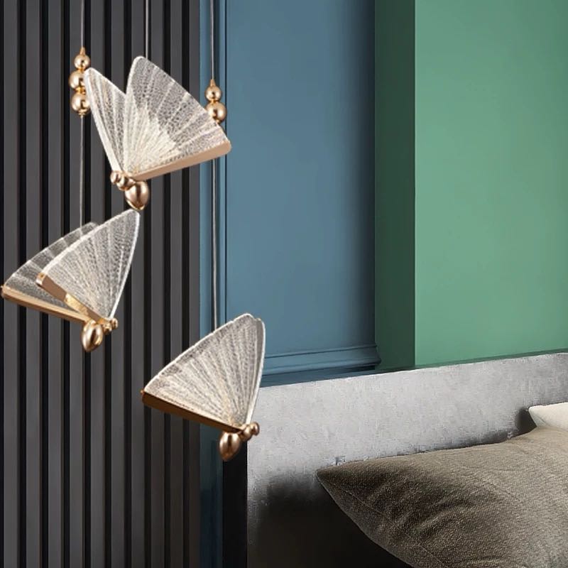 Modern Pendelleuchte Metall Acryl Weiß Schlafzimmer