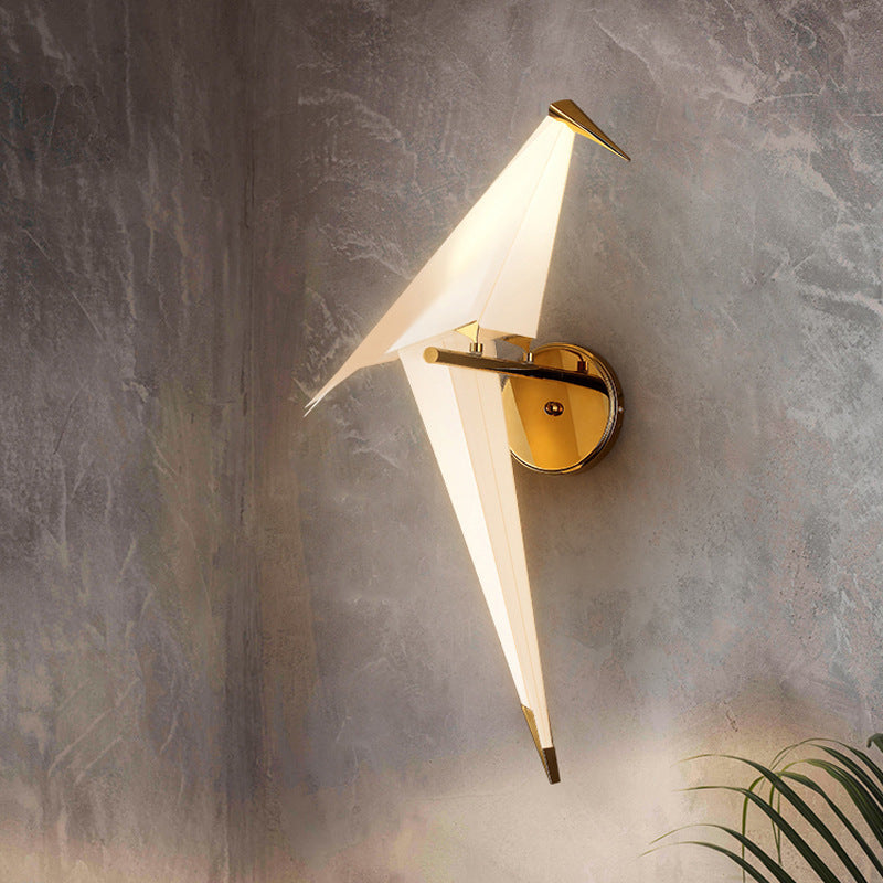 Modern Wandlampe Plastik Gold Schlafzimmer