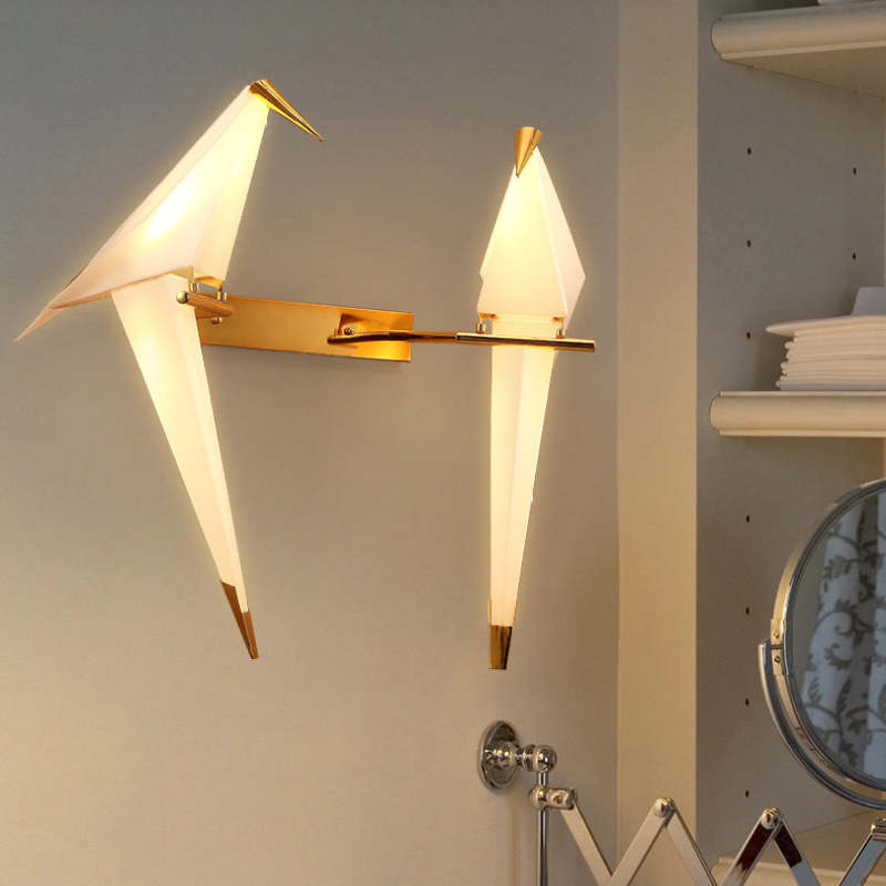 Modern Wandlampe Plastik Gold Schlafzimmer