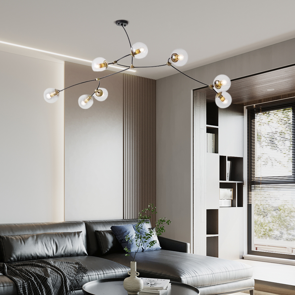 Modern Kronleuchter LED Metall Glas Esszimmer Wohnzimmer