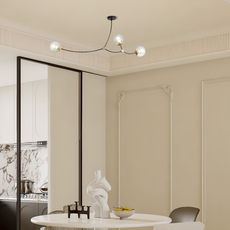 Modern Kronleuchter LED Metall Glas Esszimmer Wohnzimmer