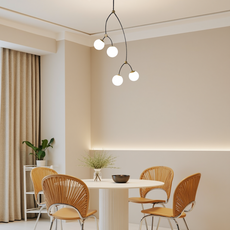 Modern Kronleuchter LED Metall Glas Esszimmer Wohnzimmer