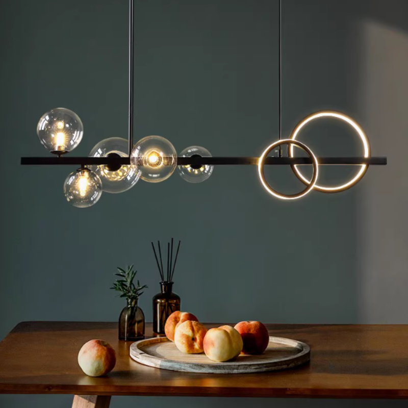 Modern Pendelleuchte Metall Schwarz Essenzimmer
