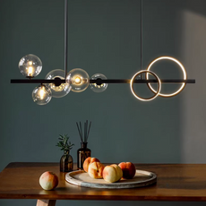 Modern Pendelleuchte Metall Schwarz Essenzimmer
