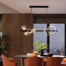 Modern Pendelleuchte Metall Schwarz Essenzimmer