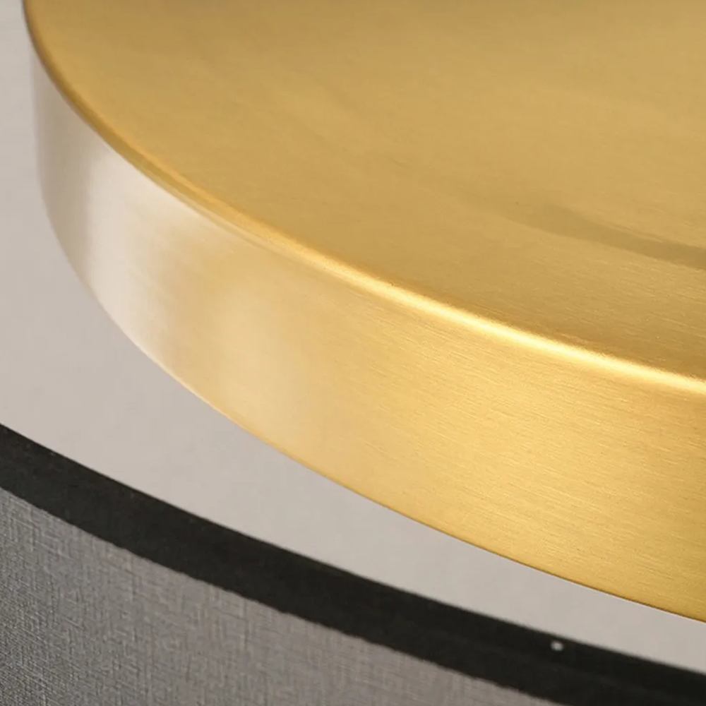 Moderne Deckenleuchte Schwarz Gold Metall Acryl Runde Schlafzimmer