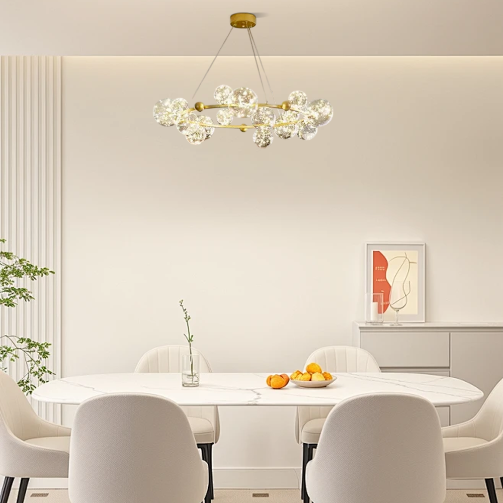 Modern Pendelleuchte Metall/Glas Schwarz Wohnzimmer