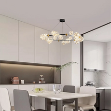Modern Pendelleuchte Metall/Glas Schwarz Wohnzimmer