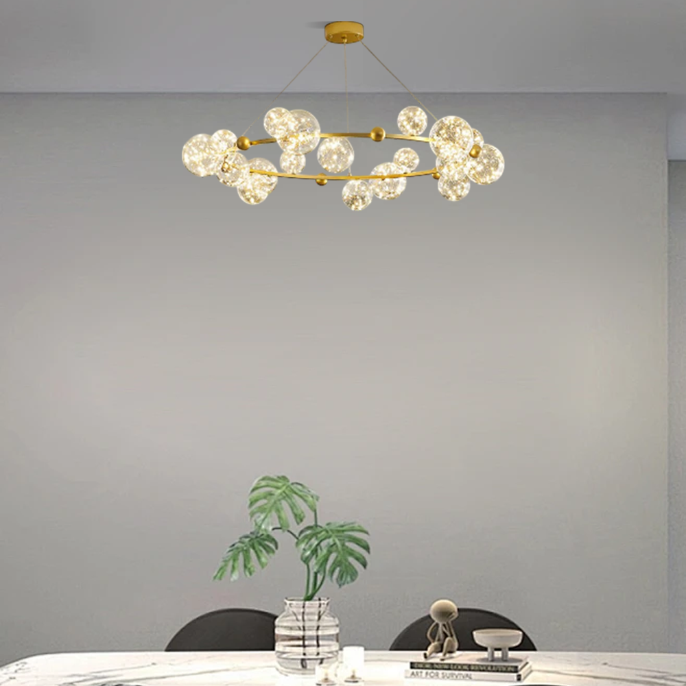 Modern Pendelleuchte Metall/Glas Schwarz Wohnzimmer