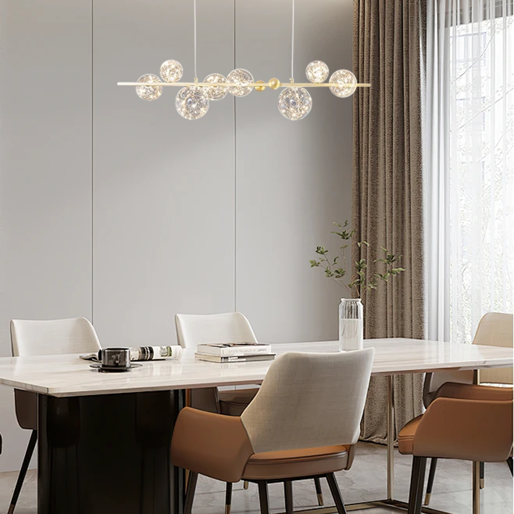 Modern Pendelleuchte Metall/Glas Schwarz Wohnzimmer