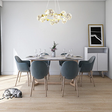 Modern Pendelleuchte Metall/Glas Schwarz Wohnzimmer